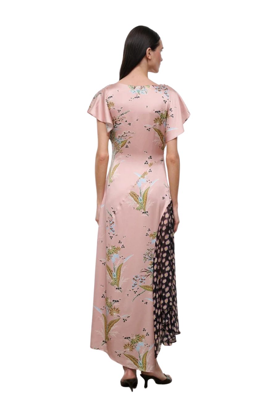 Fawn Silk Dress in Tapestry Rose Multi