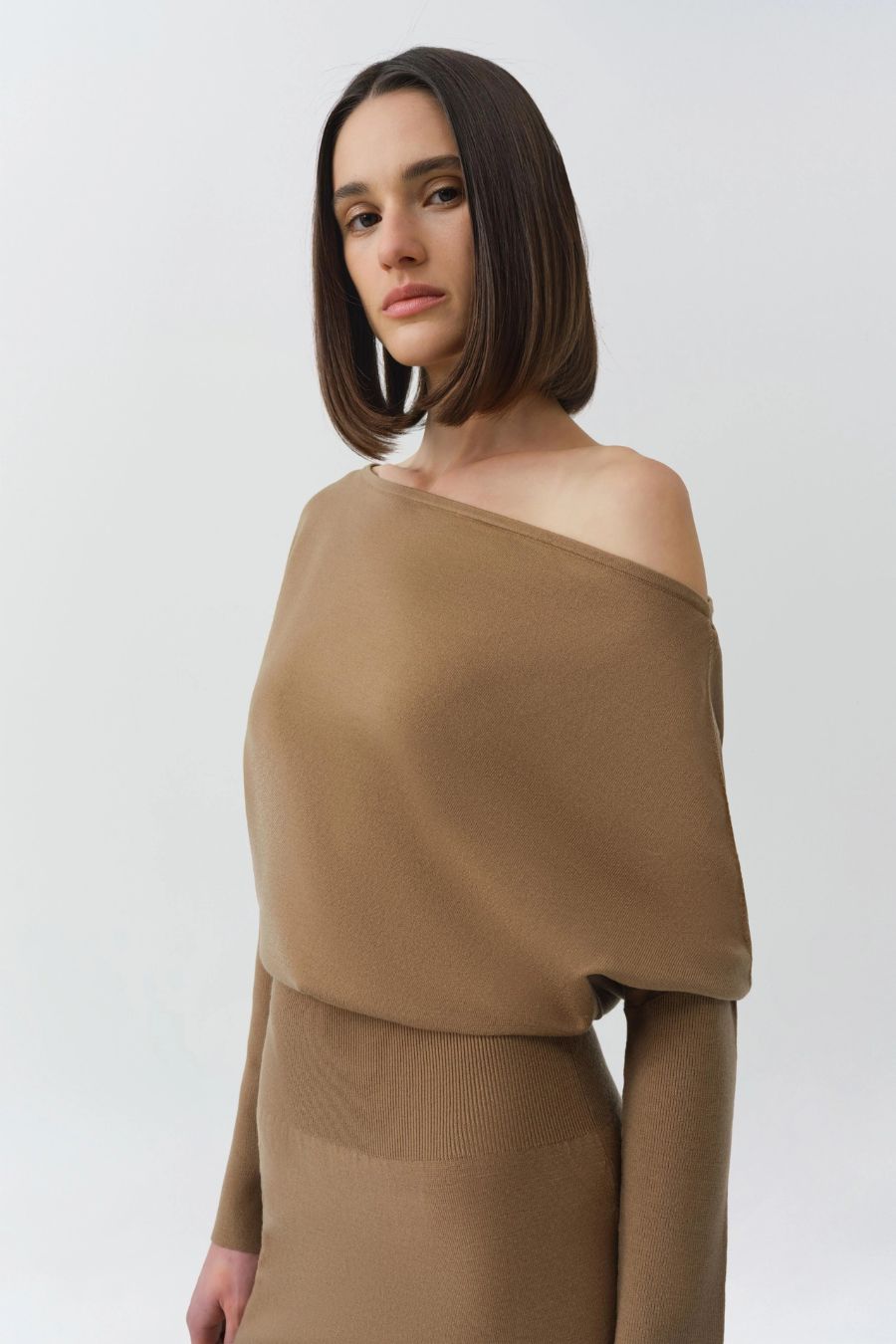 Janese Knit Dress in Camel