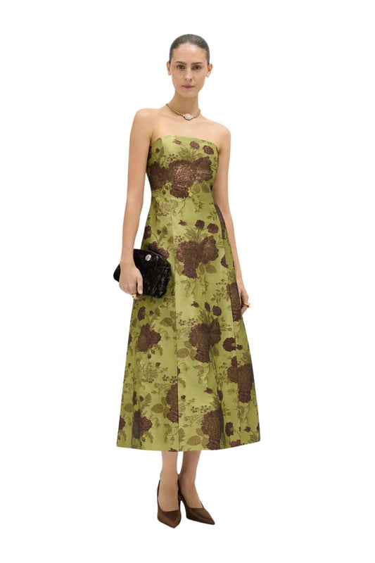 Colette Dress in Citron Multi