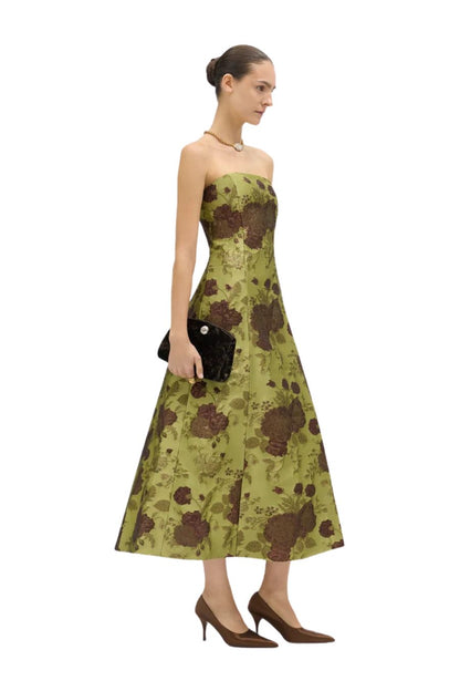 Colette Dress in Citron Multi