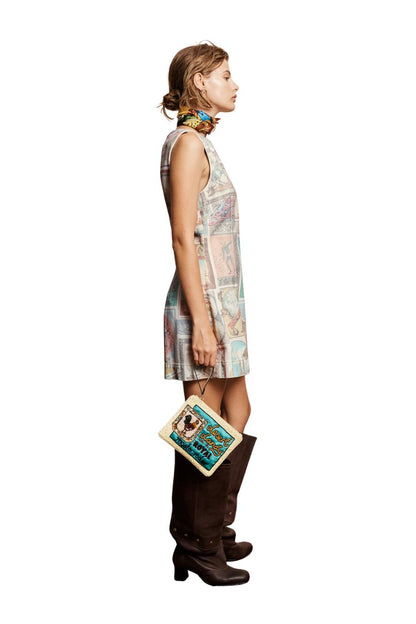 Alémais Andie Denim Mini Dress in Multi, alternate view