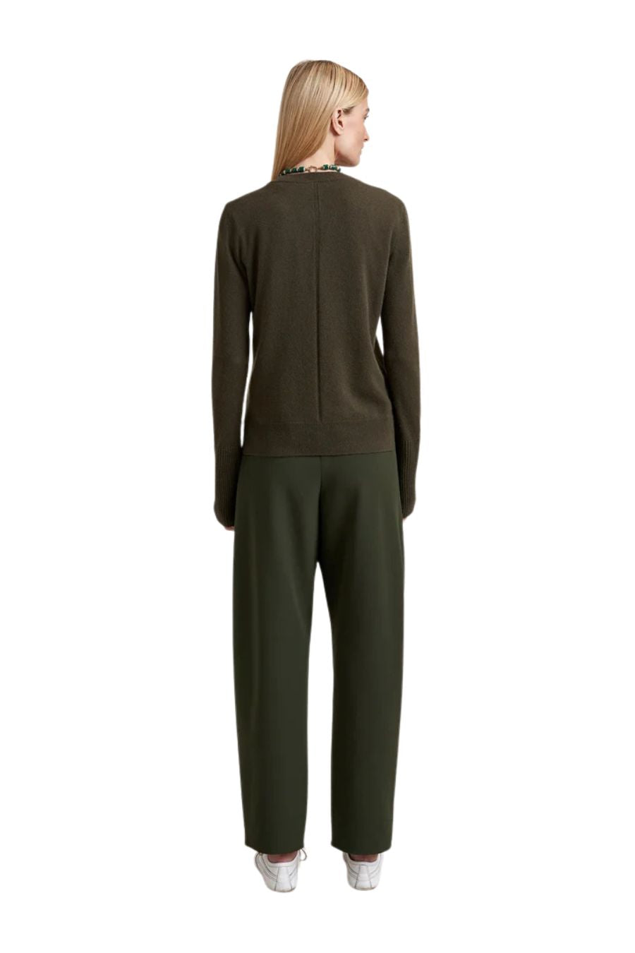 Solid Lean Lines Sweater in Olive