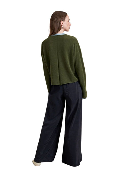 Dominick Sweater in Olive/Sky