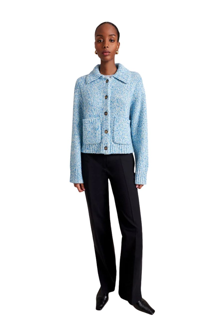 Ezra Cardigan in Marled Sky