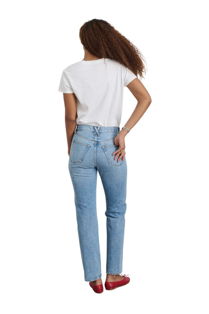 Jane Mid Rise Straight Jean in Kyoto Wash