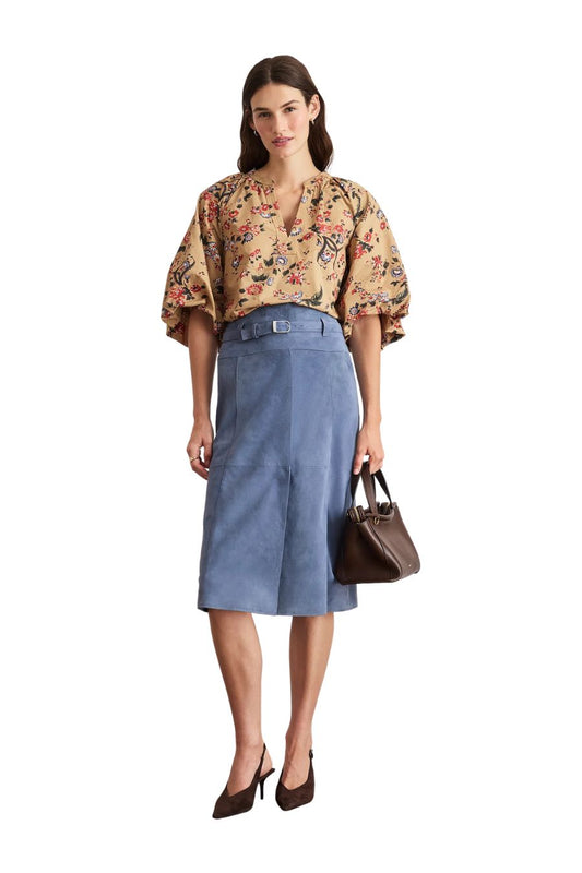 Marine Top in Dark Khaki Multi