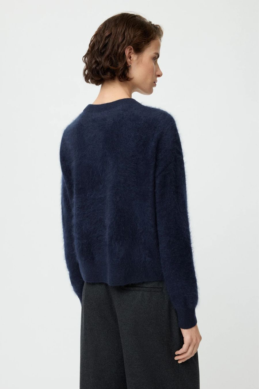 Argyle Crewneck in Navy