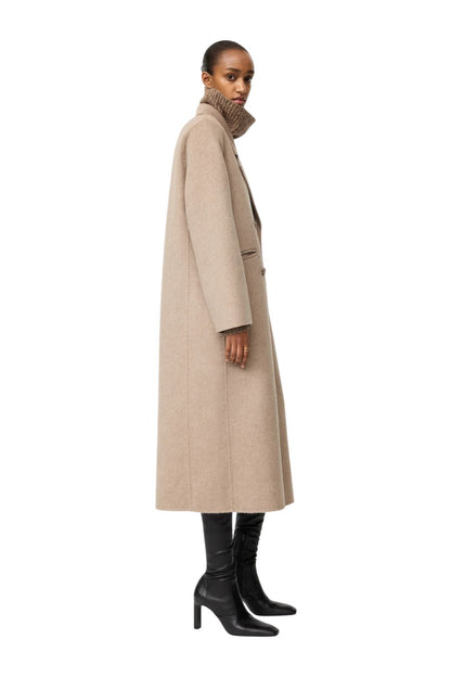 Double Breasted Coat in Greige