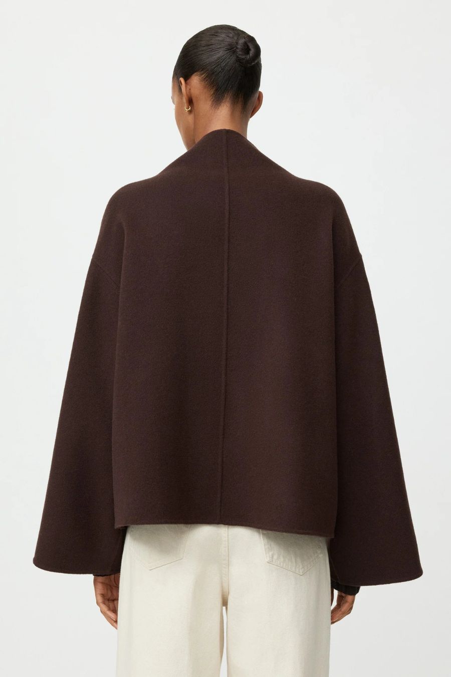 Soft Goat Short Jacket in Mocha, alternate view
