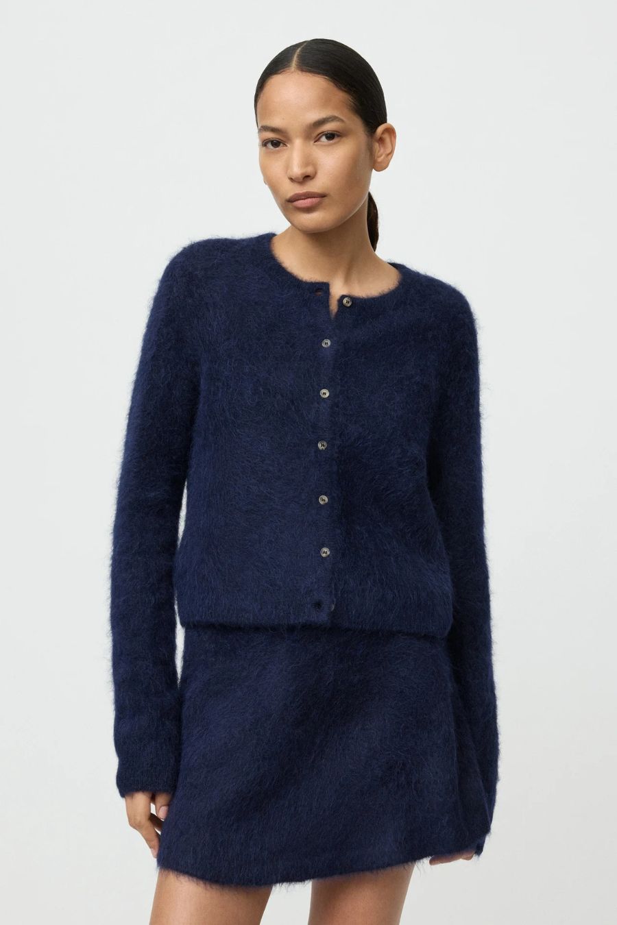 Alpaca Cardigan in Navy