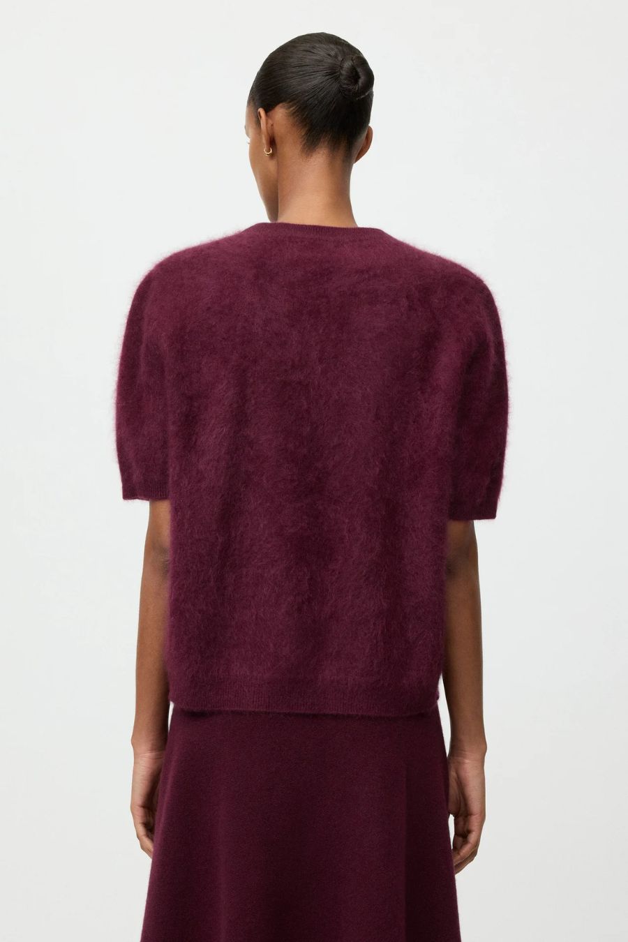 Brushed Short Sleeve in Bordeaux