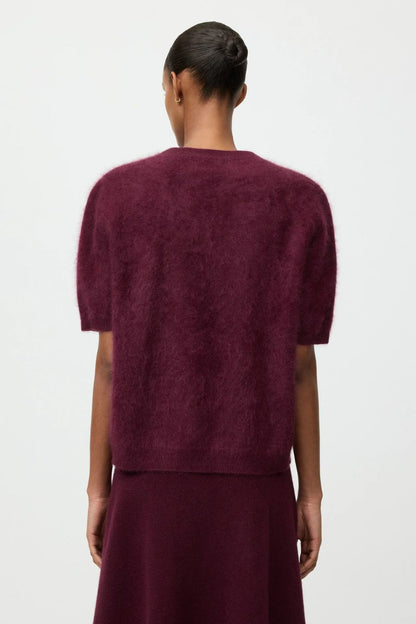 Brushed Short Sleeve in Bordeaux