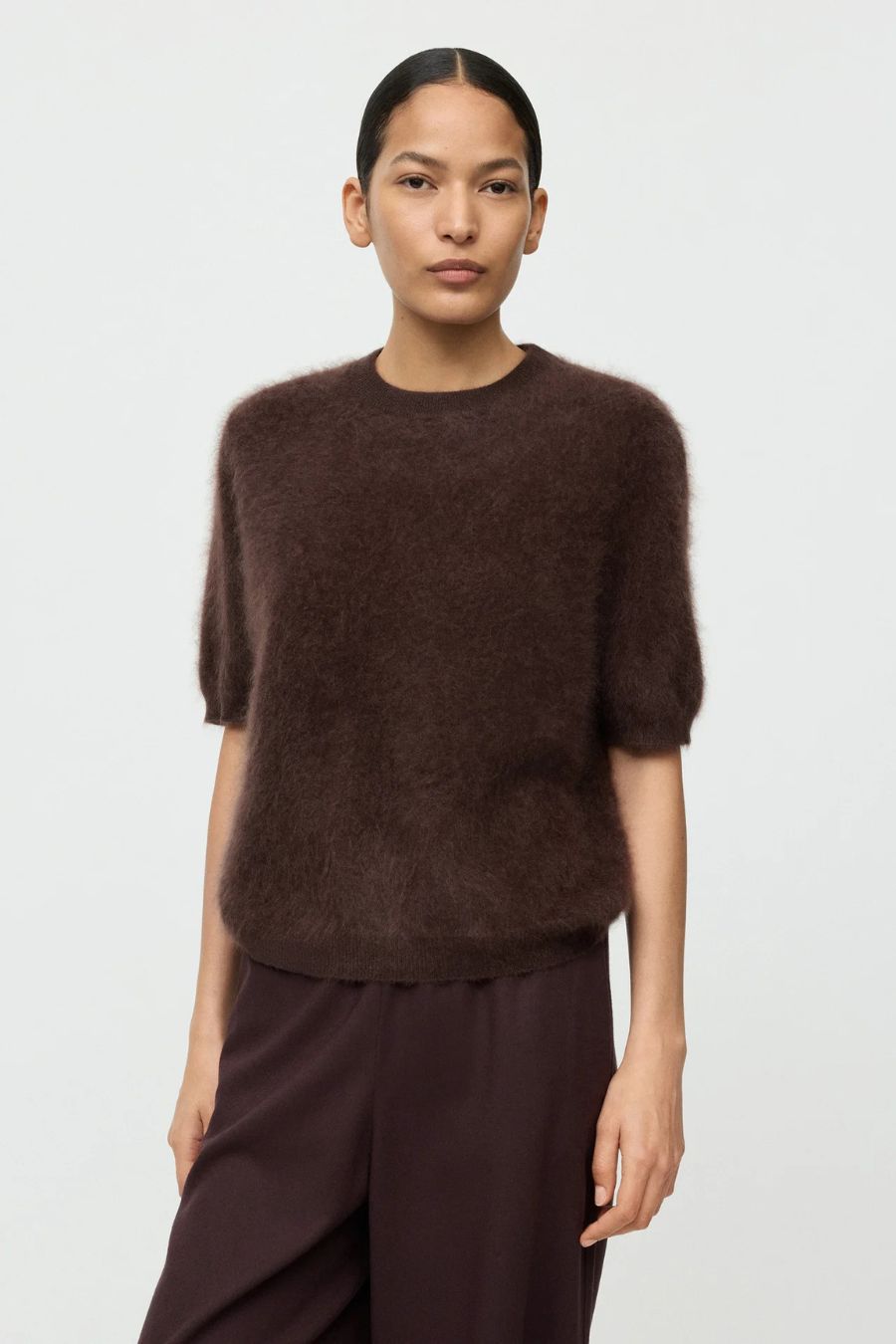 Brushed Short Sleeve in Mocha
