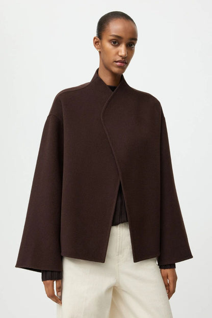Soft Goat Short Jacket in Mocha, alternate view