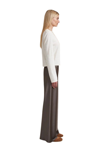 Satin Colby Pant in Taupe
