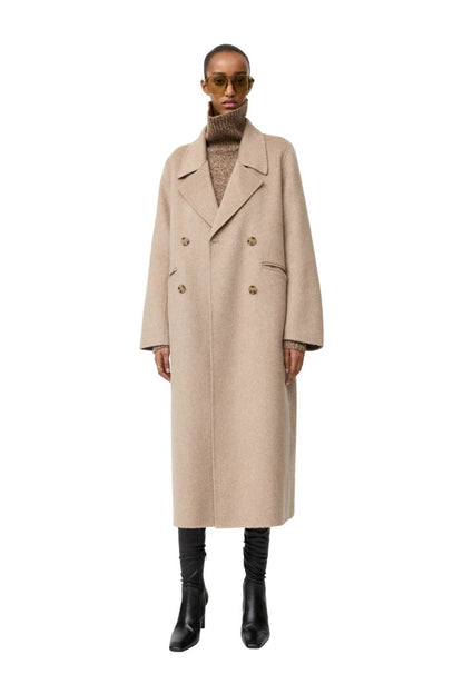Double Breasted Coat in Greige