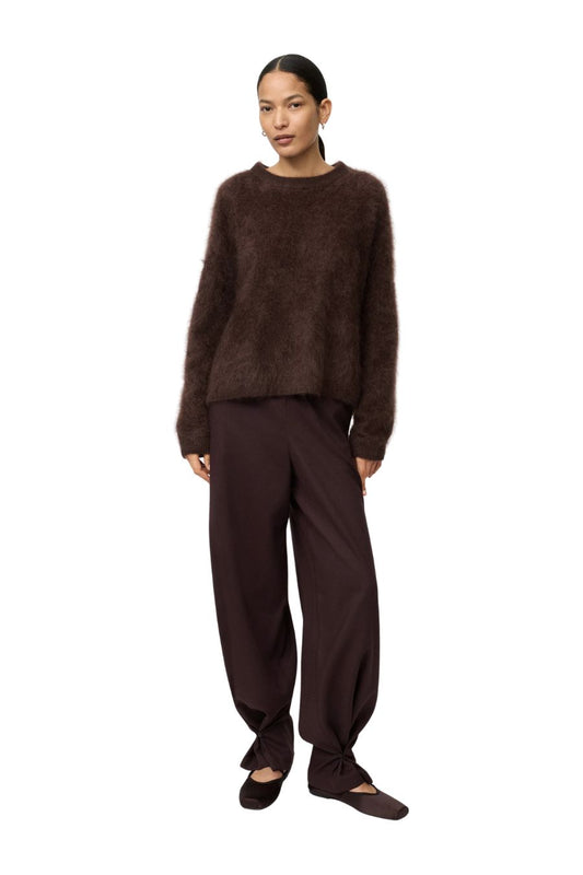 Brushed Boyfriend Crewneck in Mocha