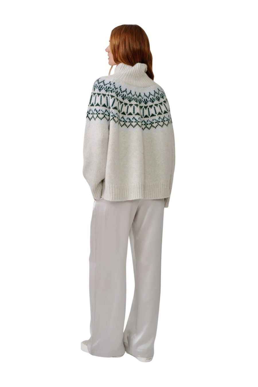 Scottie Slouchy Mockneck in Freeze Fairisle