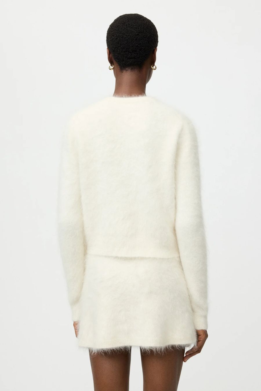 Alpaca Cardigan in Feather White