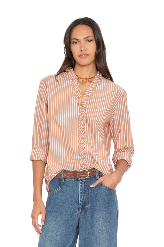 Kayde Shirt in Honey Mustard by Xirena, alternate view