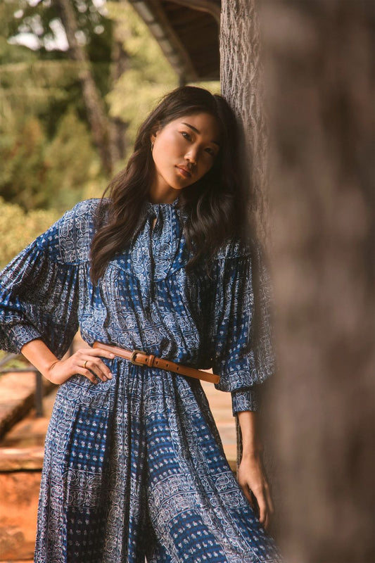 Celeste Blouse in Inkwell Paisley