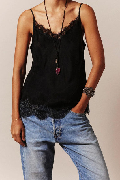 Colette Top in Black by Xirena, alternate view