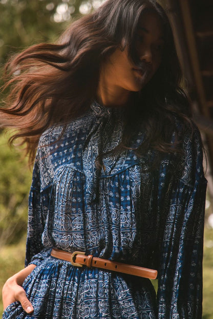 Celeste Blouse in Inkwell Paisley by Hunter Bell, alternate view
