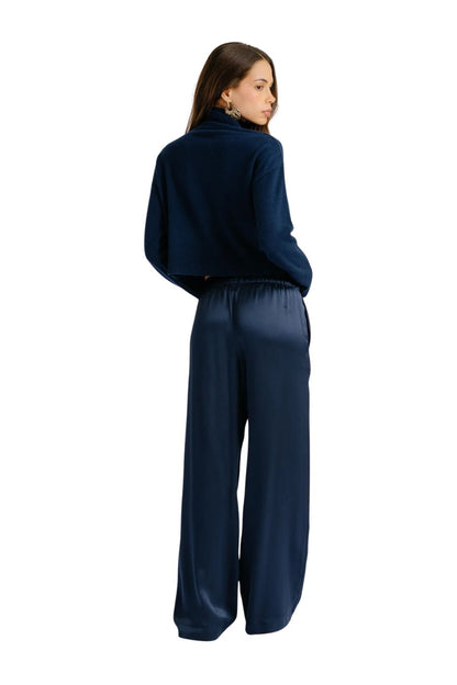 Brynn High Rise Wide Leg in Navy