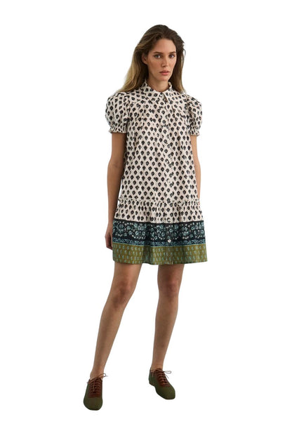 Drifter Mini Dress in Thistle & Vine Cream by Hunter Bell, alternate view