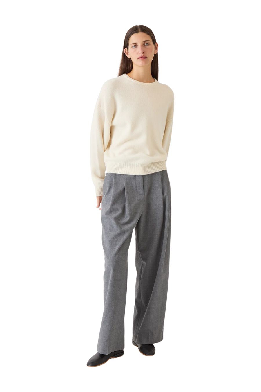 Artemis Cashmere Sweater in Ivory