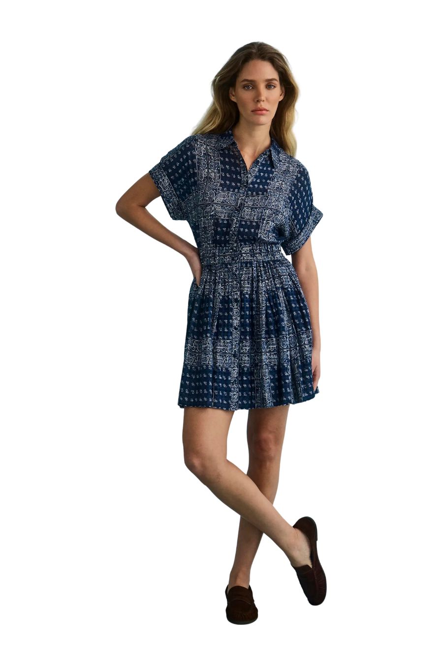 Howard Dress in Inkwell Paisley by Hunter Bell, alternate view