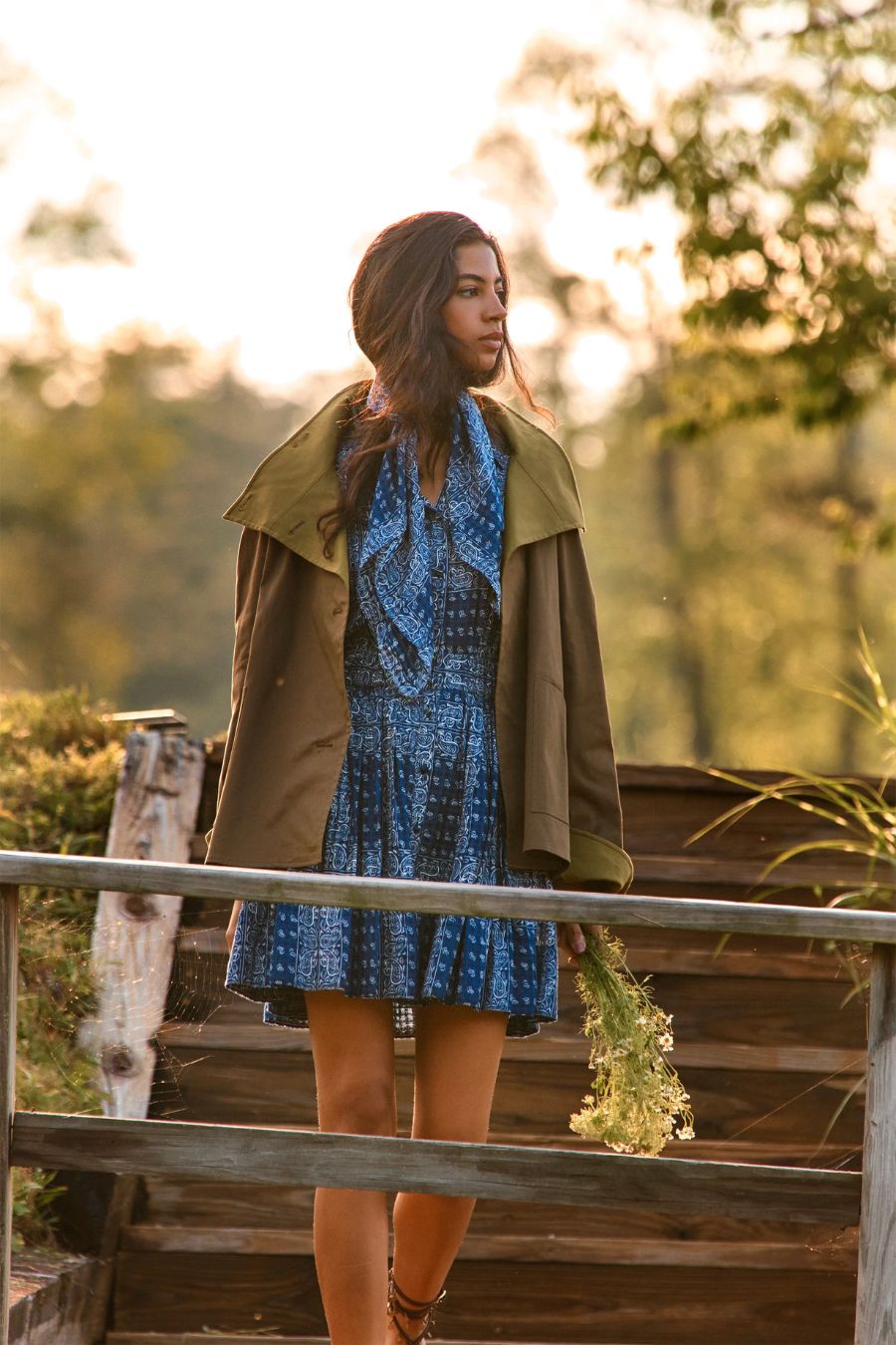 Howard Dress in Inkwell Paisley by Hunter Bell, alternate view