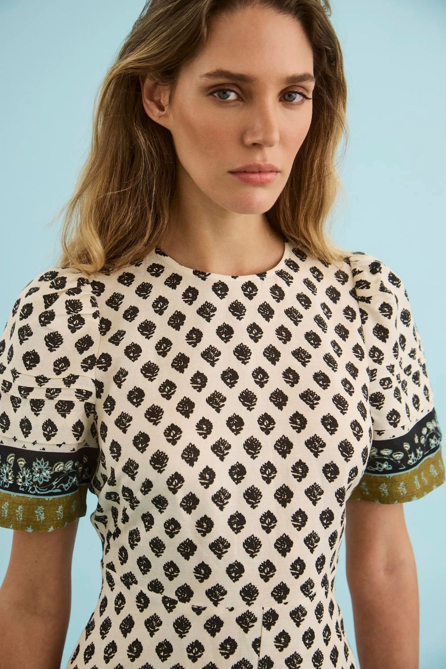 Casey Dress in Thistle & Vine Cream