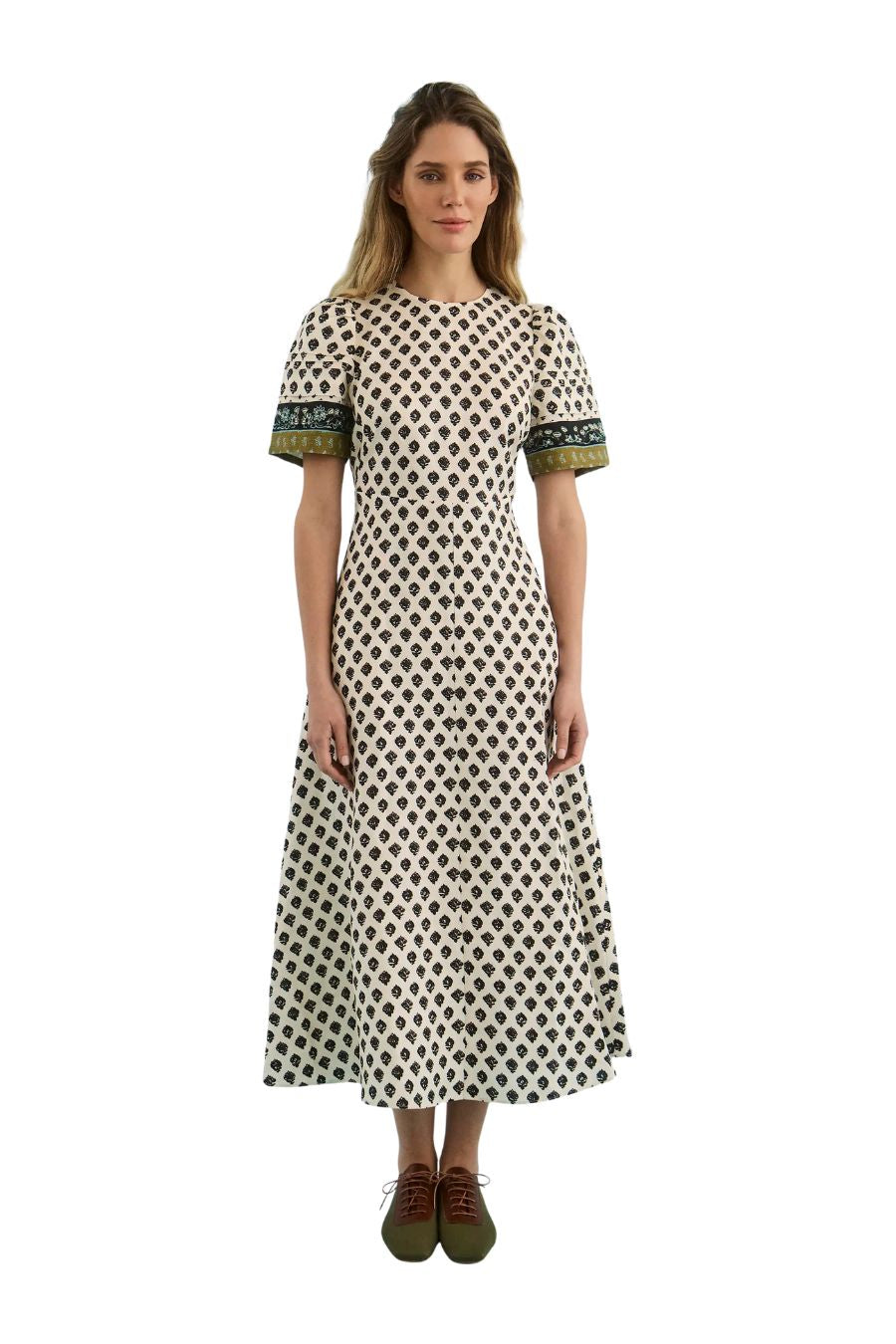 Casey Dress in Thistle & Vine Cream