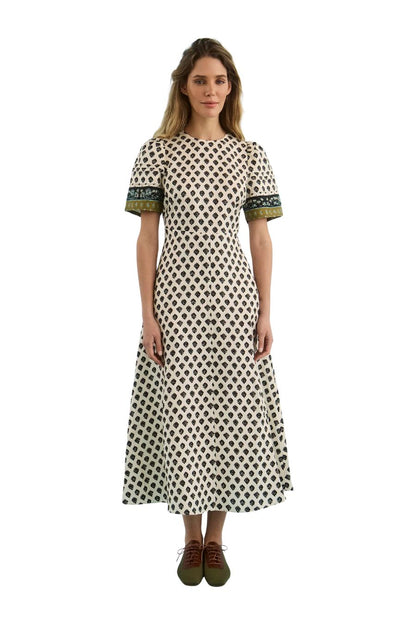 Casey Dress in Thistle & Vine Cream