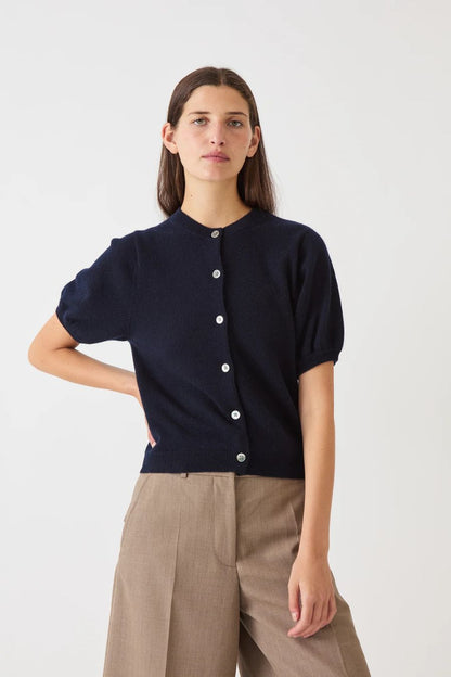 Zoe Cashmere Cardigan in Navy