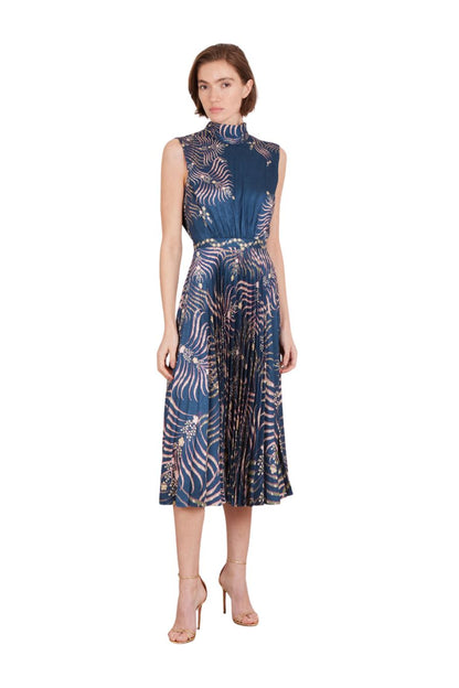 Fleur E Dress in Palm Trellis