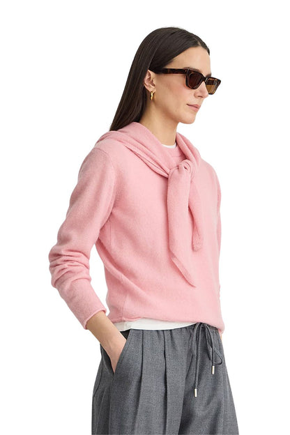 Apiece Apart Softest Tissue Scarf Tie Top in Pink, alternate view