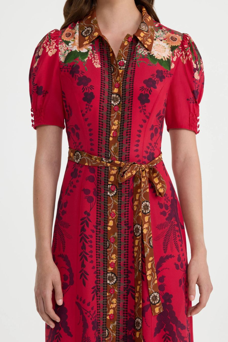 Vanessa D Dress in Aster Border