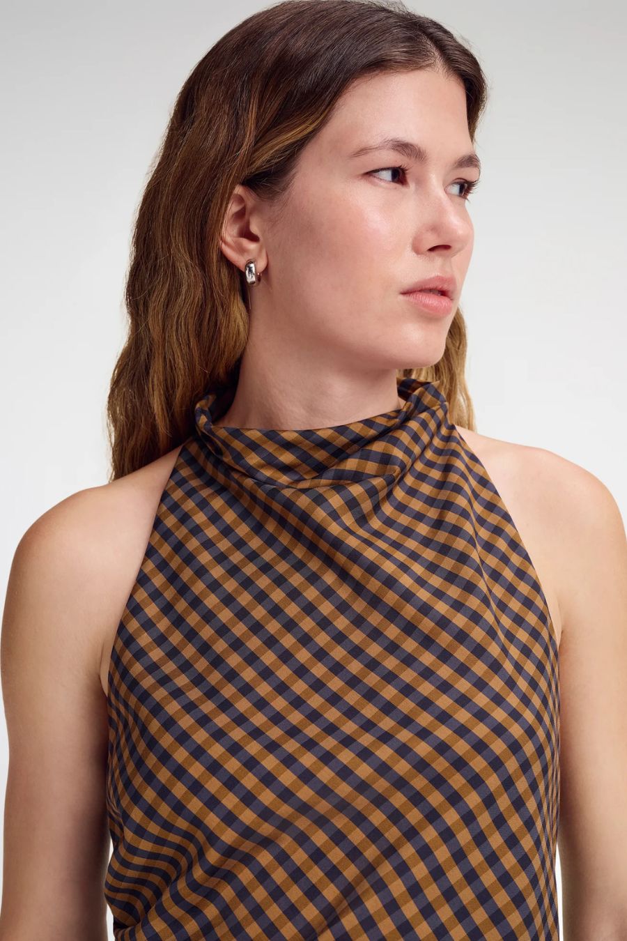 Penelope Top in Pecan/Navy