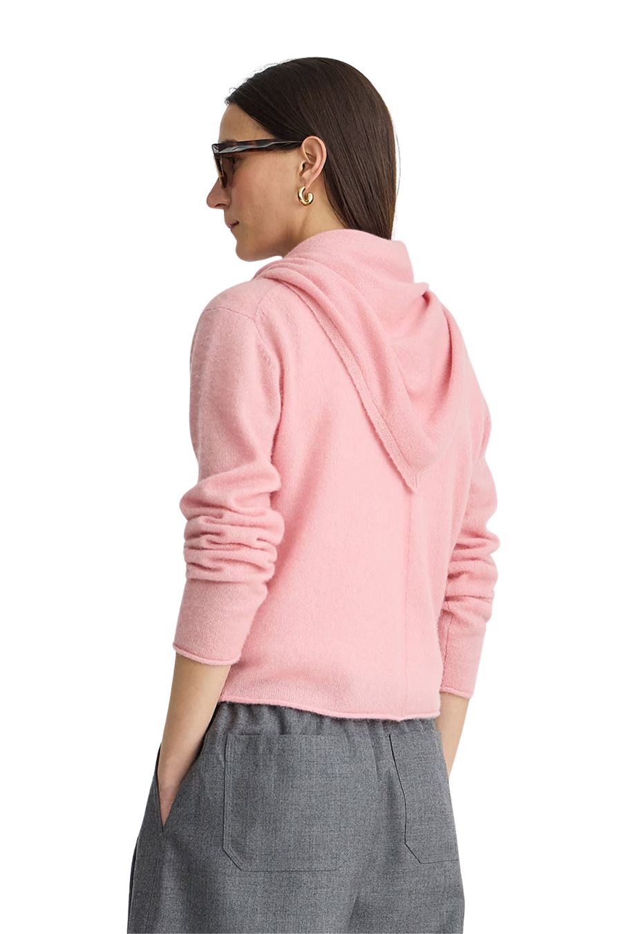 Apiece Apart Softest Tissue Scarf Tie Top in Pink, alternate view
