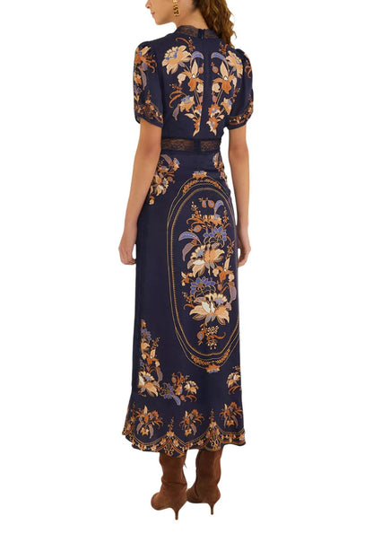 Lara Maxi Dress in Navy Blue