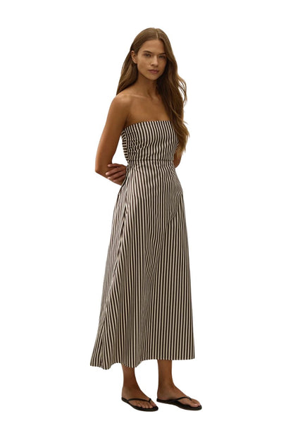 Casimiro Dress in Rita Stripe Port
