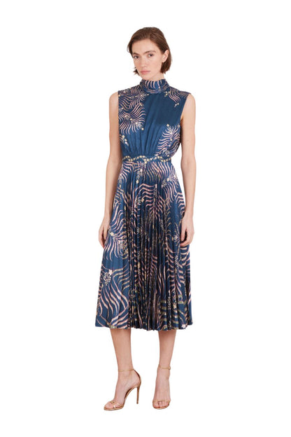 Fleur E Dress in Palm Trellis