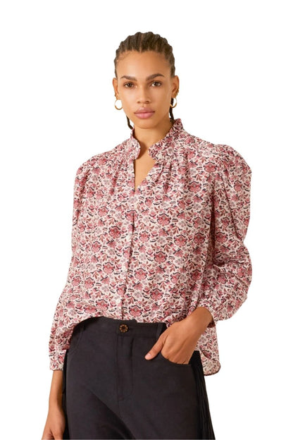 Annabel Horizon Kilim Shirt in Off-White