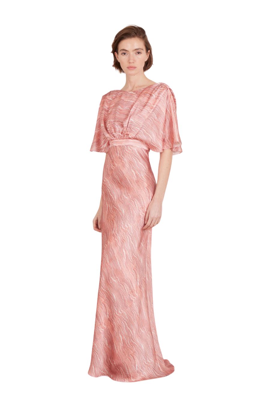 Winona Dress in Blush Marbling
