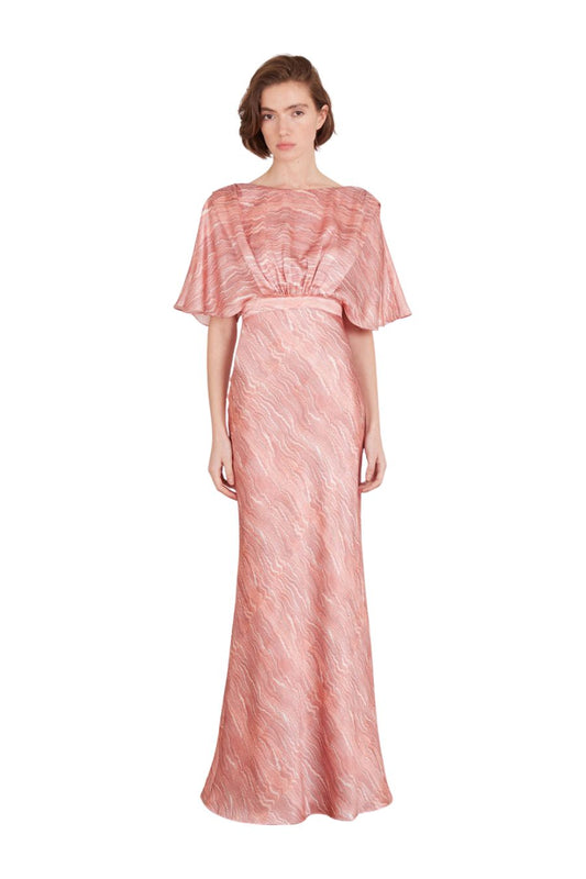 Winona Dress in Blush Marbling