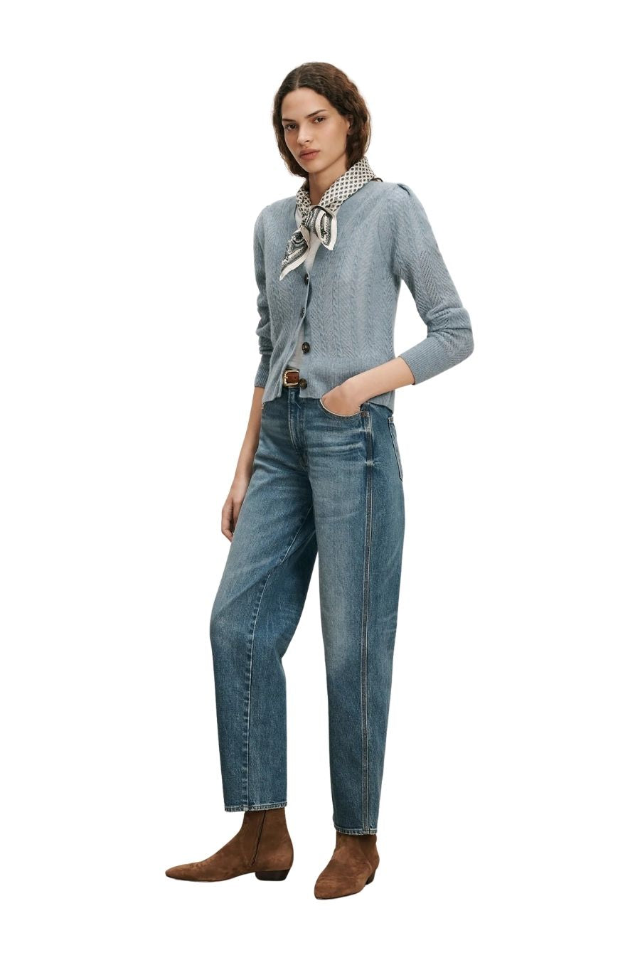 Solene Cardigan in Blue River