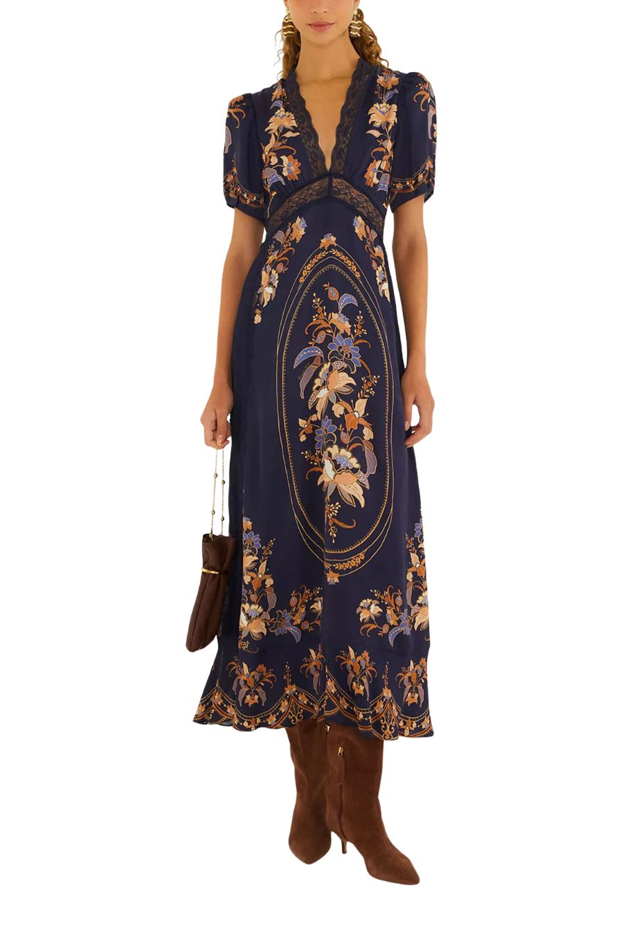 Lara Maxi Dress in Navy Blue