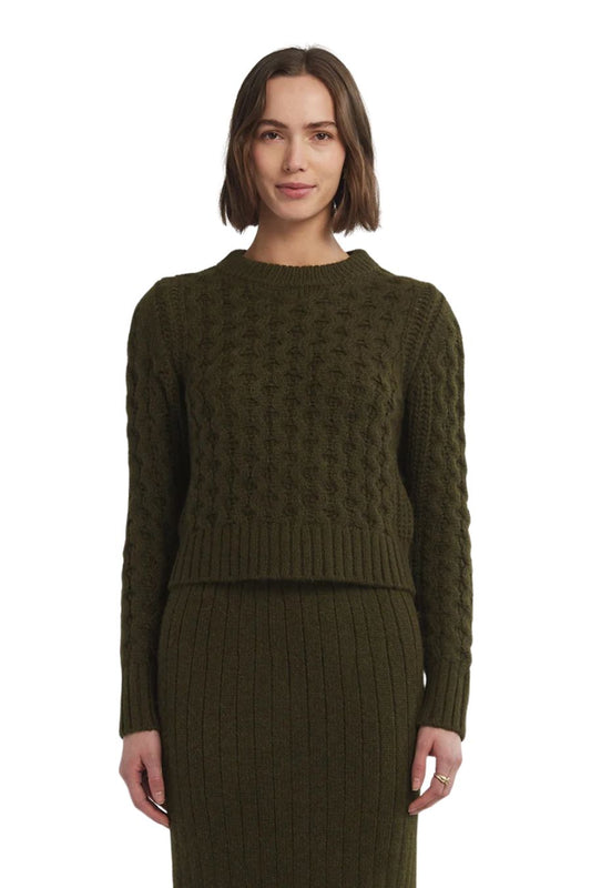 Amara Sweater in Dark Olive